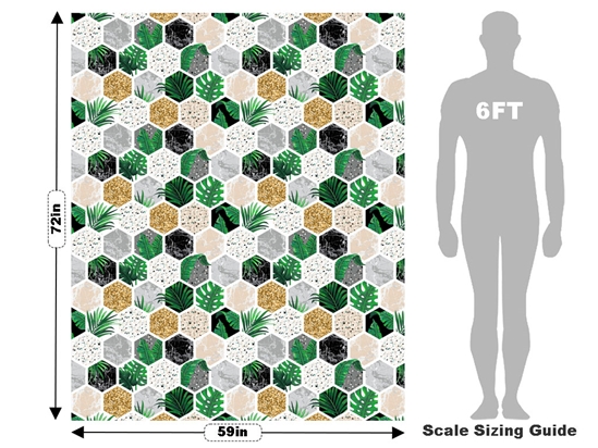 Fern Hexagonal Tile Vehicle Wrap Scale