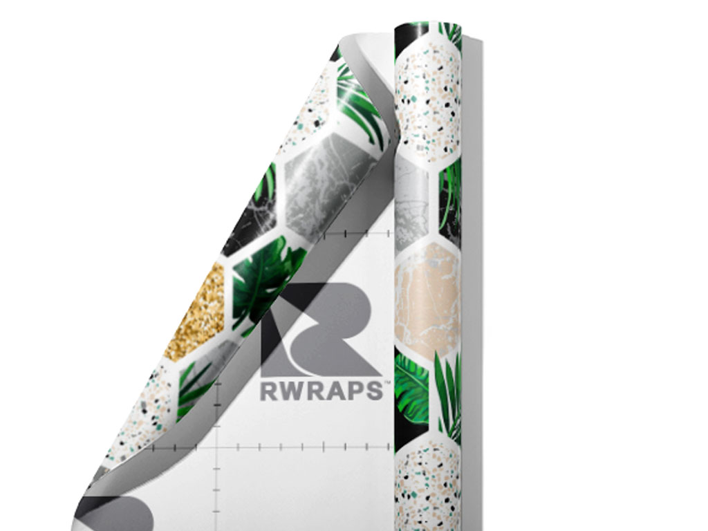 Fern Hexagonal Tile Wrap Film Sheets