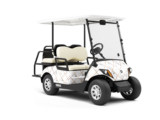 Gold Inlay Tile Wrapped Golf Cart