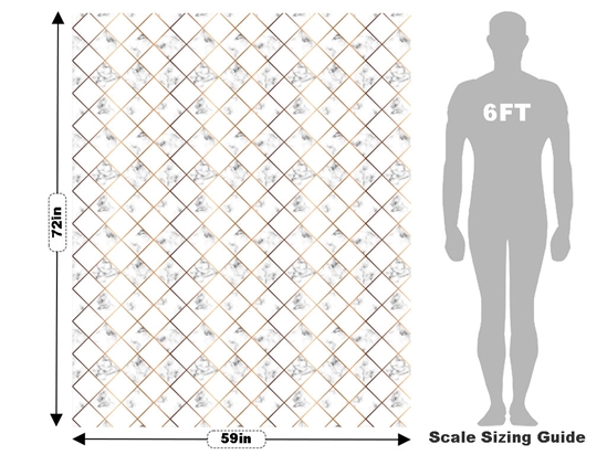 Gold Inlay Tile Vehicle Wrap Scale