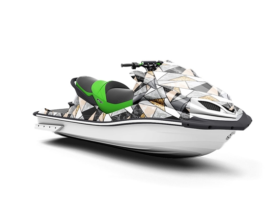 Golden Triangles Tile Jet Ski Vinyl Customized Wrap