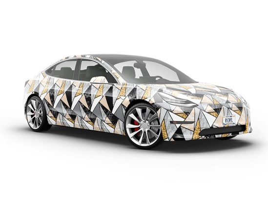 Golden Triangles Tile Vehicle Vinyl Wrap