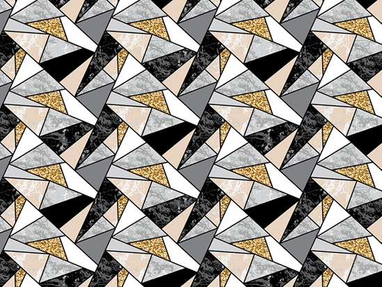 Golden Triangles Tile Vinyl Wrap Pattern