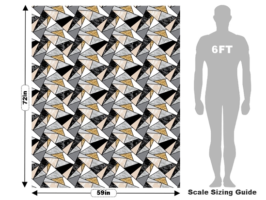 Golden Triangles Tile Vehicle Wrap Scale