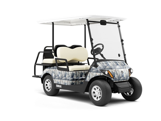 Grey Square Tile Wrapped Golf Cart