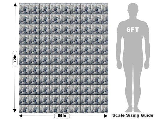 Grey Square Tile Vehicle Wrap Scale