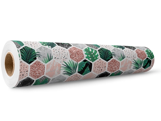 Hollyhock Hexagonal Tile Wrap Film Wholesale Roll