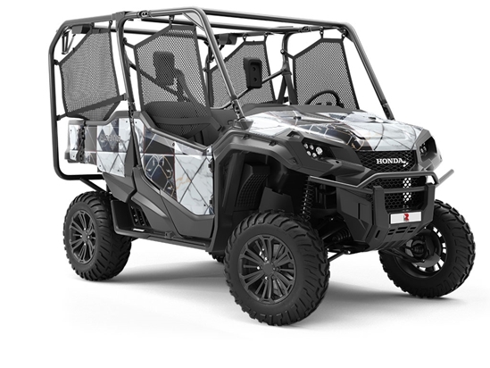 Monochrome Mash-Up Tile Utility Vehicle Vinyl Wrap