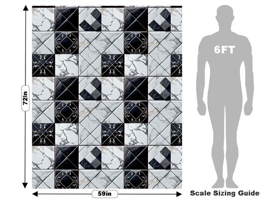 Monochrome Mash-Up Tile Vehicle Wrap Scale