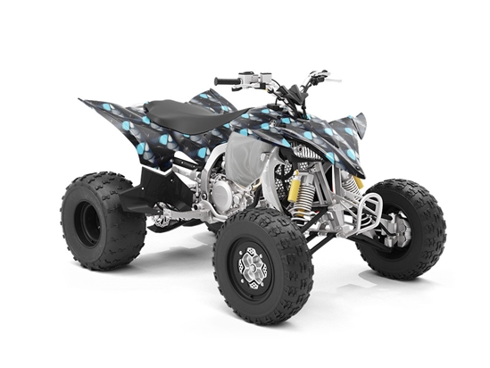 Navy Square Tile ATV Wrapping Vinyl