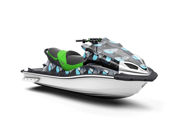 Navy Square Tile Jet Ski Vinyl Customized Wrap