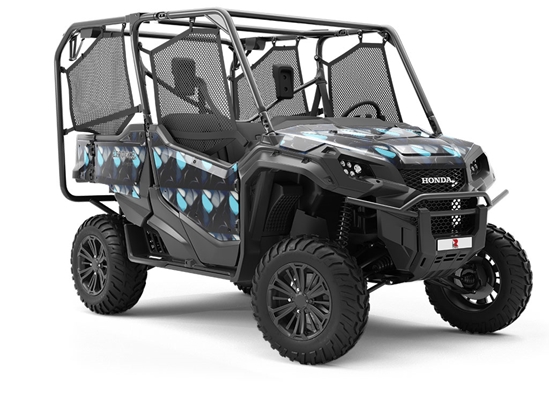 Navy Square Tile Utility Vehicle Vinyl Wrap