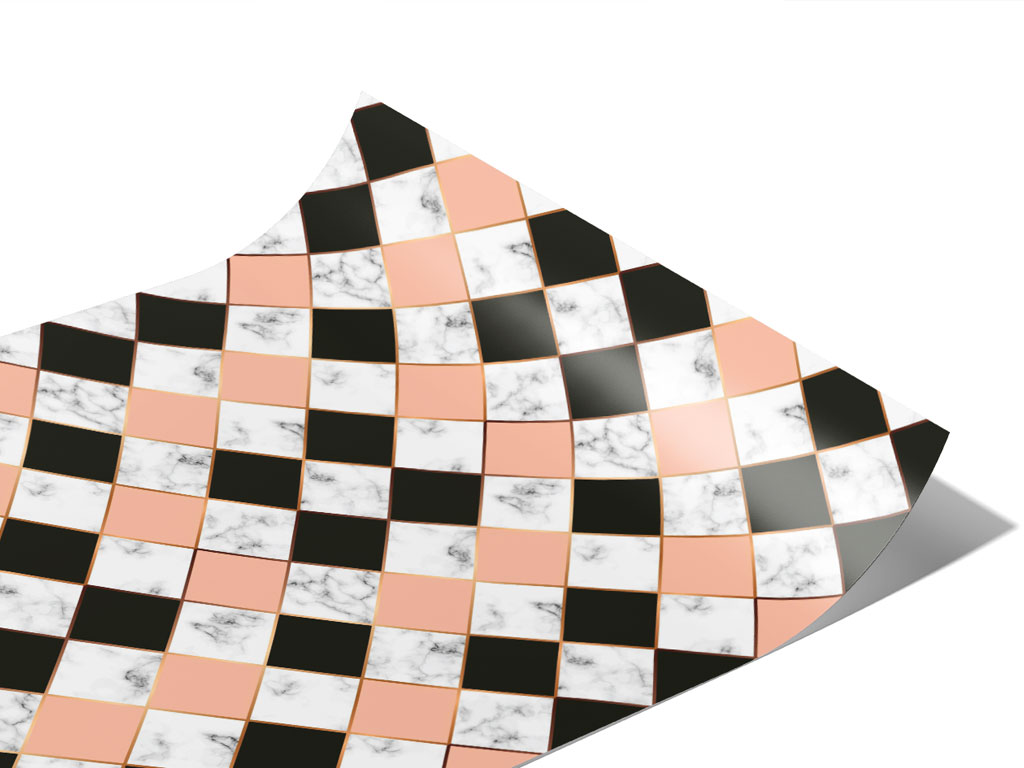 Peach Diamonds Tile Vinyl Wraps