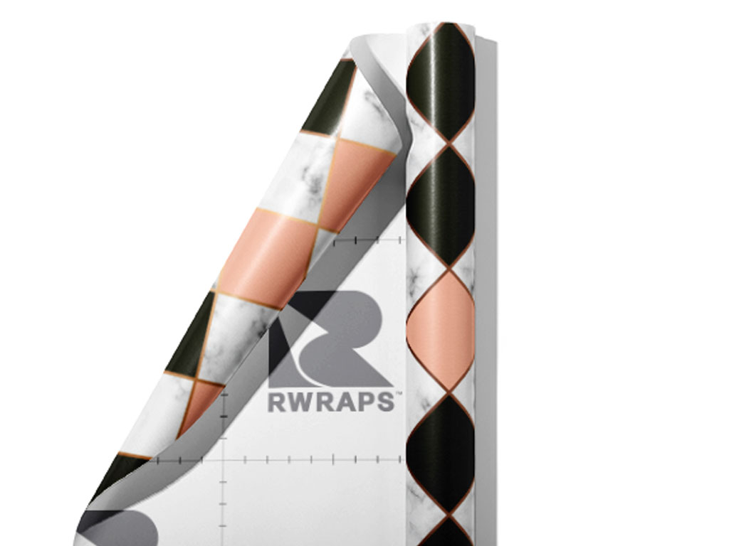 Peach Diamonds Tile Wrap Film Sheets