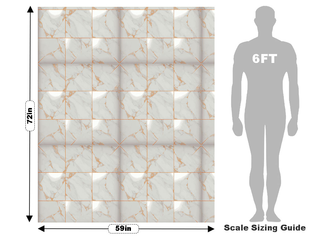 Peach Square Tile Vehicle Wrap Scale