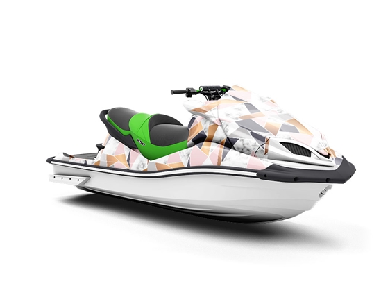 Peachy Shards Tile Jet Ski Vinyl Customized Wrap