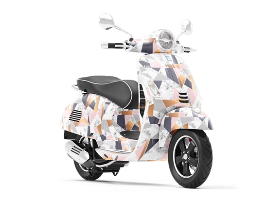 Peachy Shards Tile Vespa Scooter Wrap Film