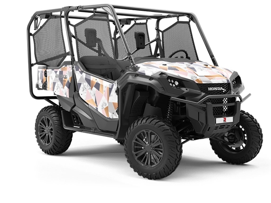 Peachy Shards Tile Utility Vehicle Vinyl Wrap