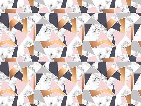 Peachy Shards Tile Vinyl Wrap Pattern