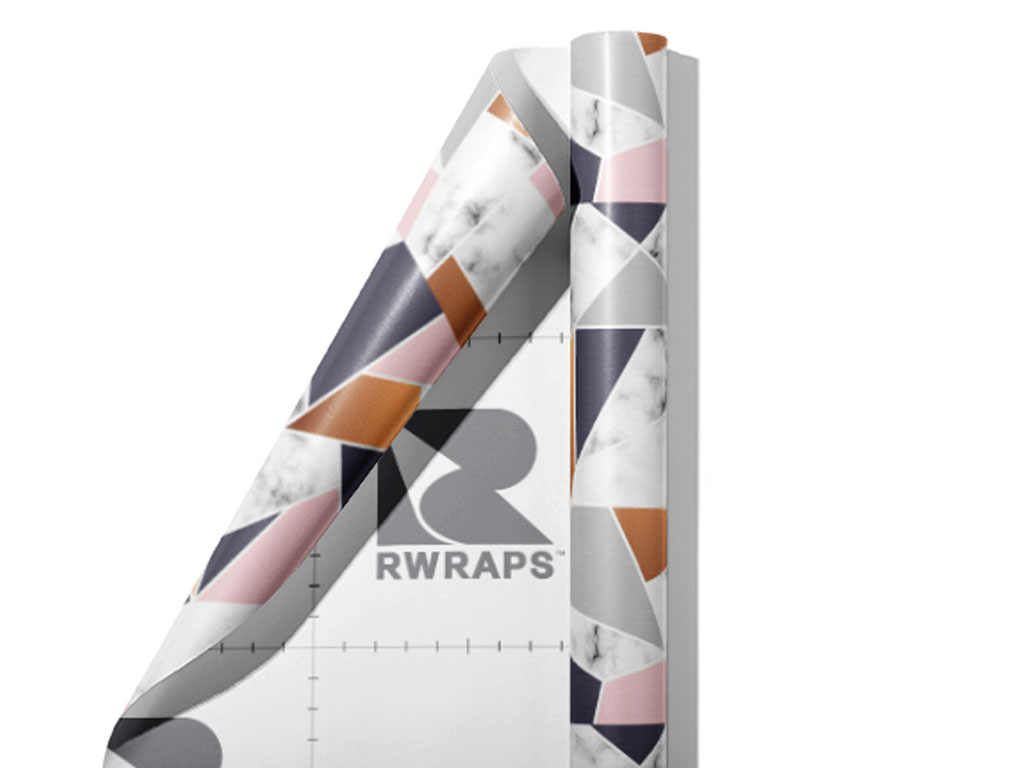 Peachy Shards Tile Wrap Film Sheets