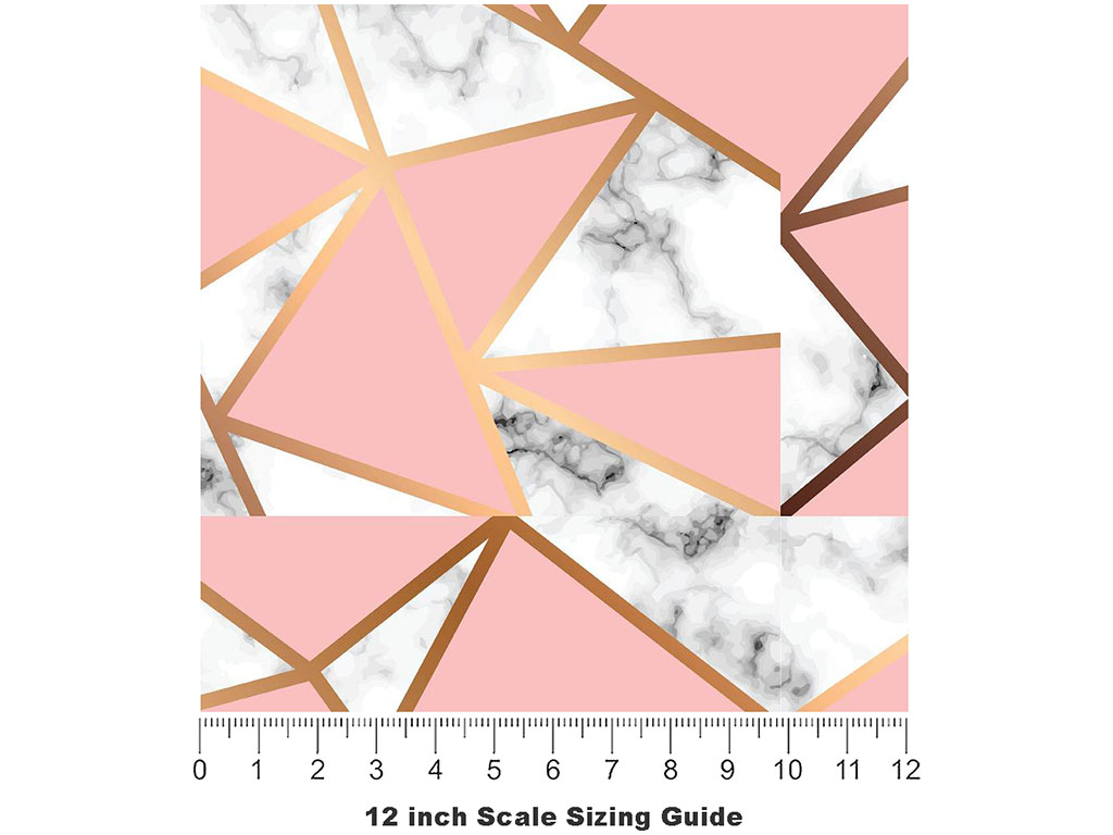 Pink Cutouts Tile Vinyl Film Pattern Size 12 inch Scale