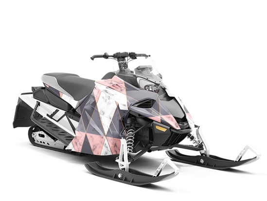 Pink Hourglass Tile Custom Wrapped Snowmobile