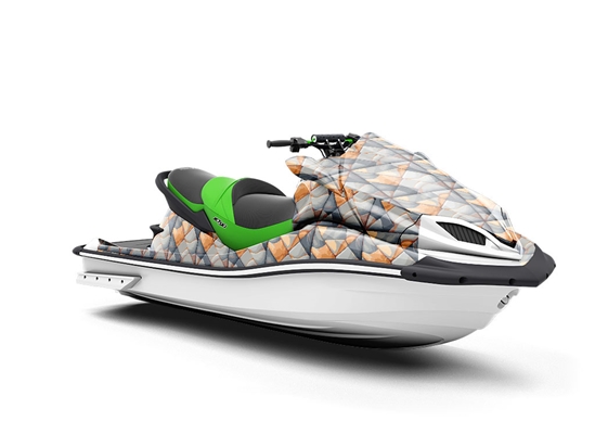 Pumpkin Square Tile Jet Ski Vinyl Customized Wrap