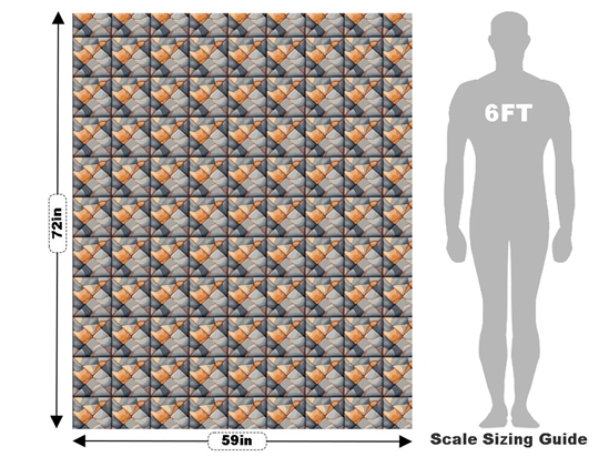 Pumpkin Square Tile Vehicle Wrap Scale