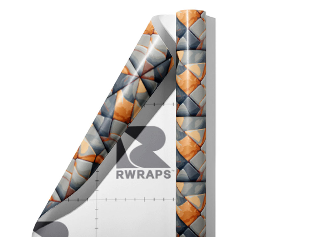 Pumpkin Square Tile Wrap Film Sheets