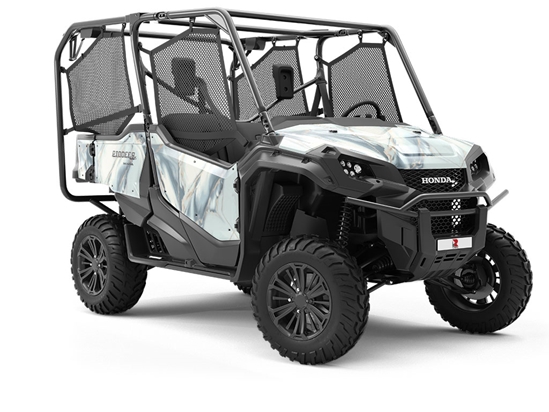 Silver Square Tile Utility Vehicle Vinyl Wrap