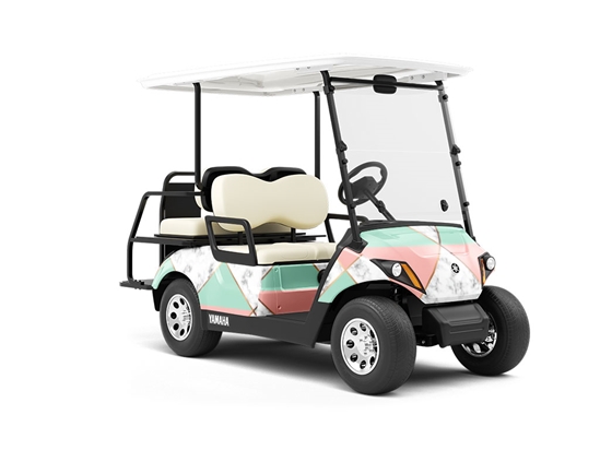 Split Diamonds Tile Wrapped Golf Cart