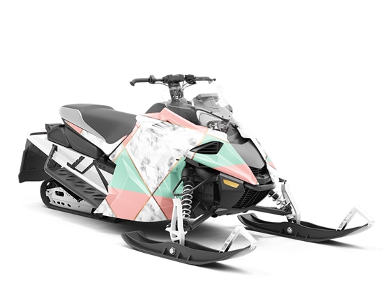 Split Diamonds Tile Custom Wrapped Snowmobile