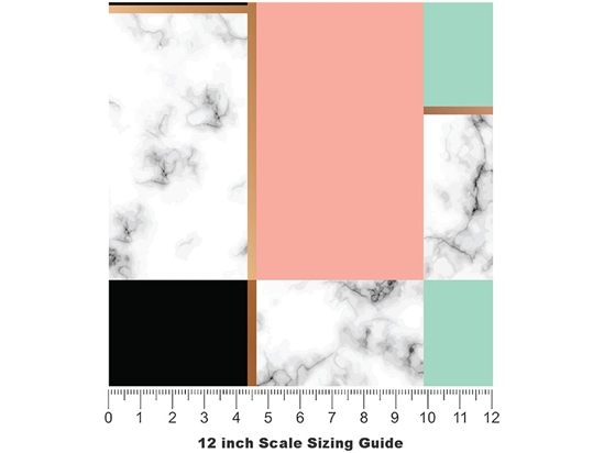 Split Panels Tile Vinyl Film Pattern Size 12 inch Scale