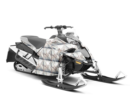 White Break Tile Custom Wrapped Snowmobile