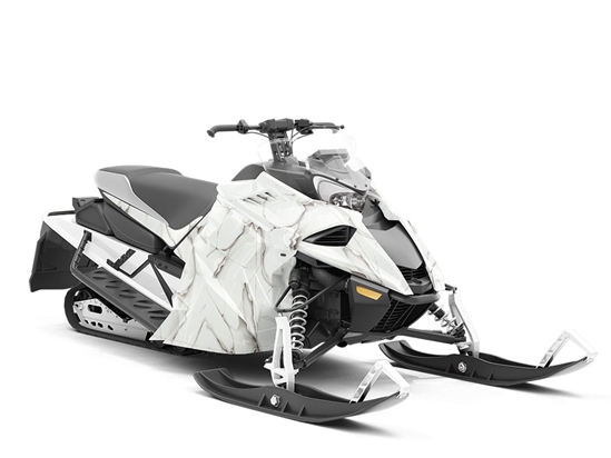 White Deviations Tile Custom Wrapped Snowmobile
