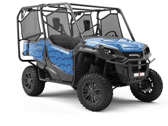 Blue Shake Tile Utility Vehicle Vinyl Wrap