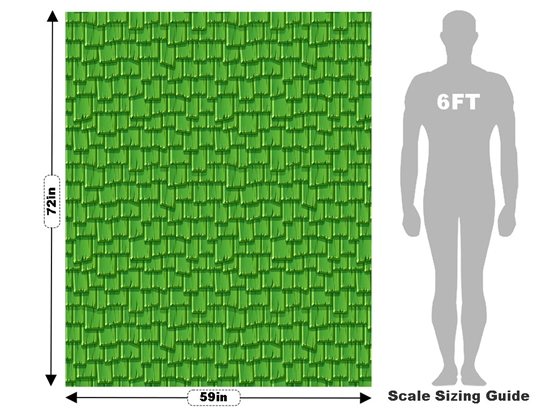 Green Shake Tile Vehicle Wrap Scale