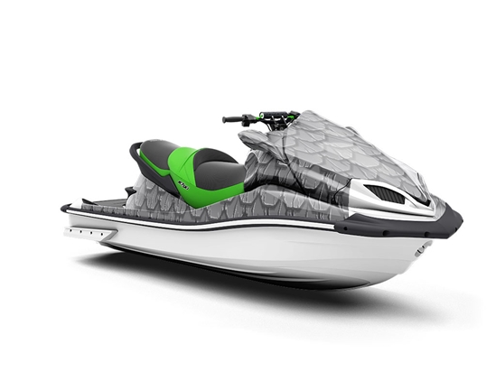 Grey Scaled Tile Jet Ski Vinyl Customized Wrap