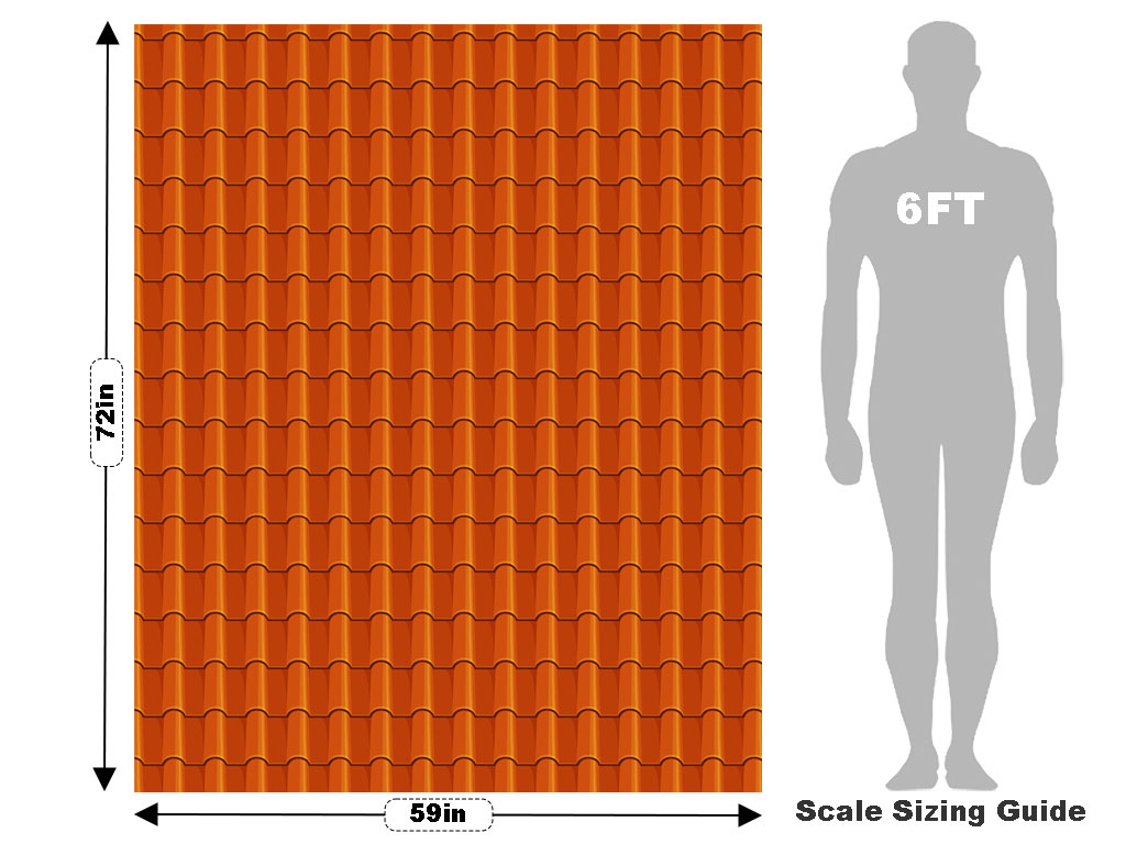 Orange Clay Tile Vehicle Wrap Scale