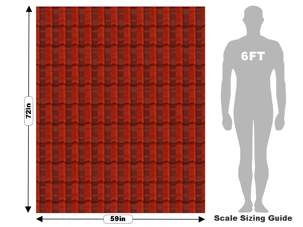 Red Clay Tile Vehicle Wrap Scale