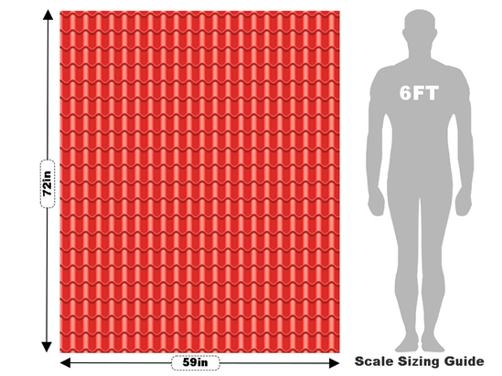 Red Tile Vehicle Wrap Scale