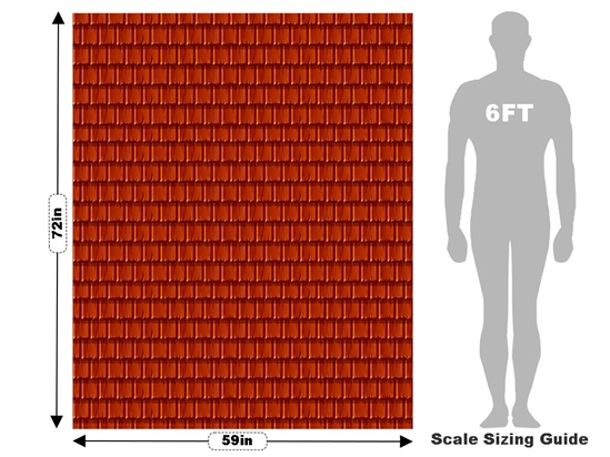 Red Shake Tile Vehicle Wrap Scale