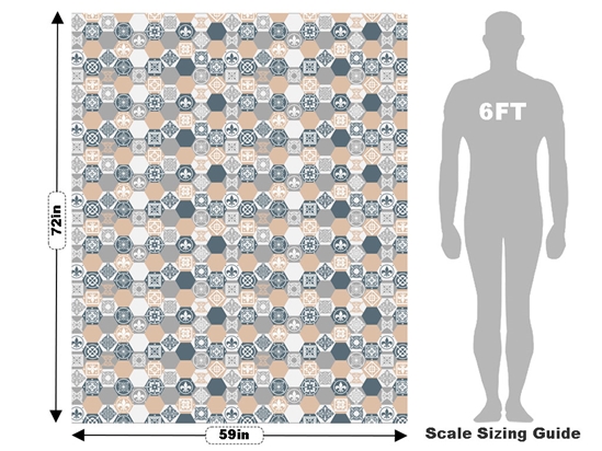 Neutral Hexagonal Tile Vehicle Wrap Scale