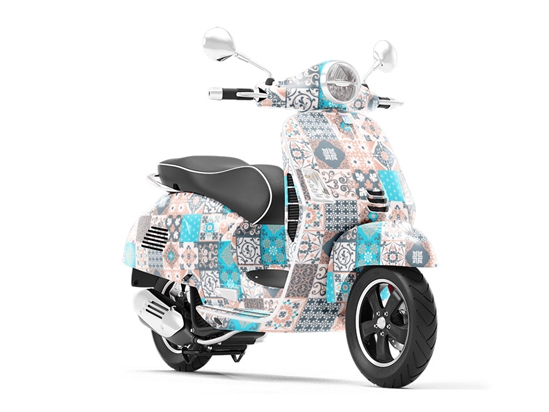 Spring Tile Vespa Scooter Wrap Film