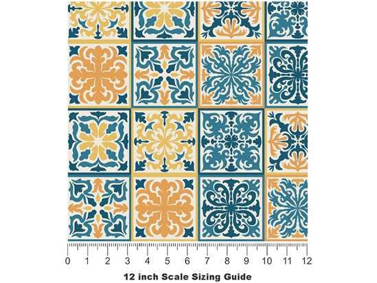 Summer Tile Vinyl Film Pattern Size 12 inch Scale