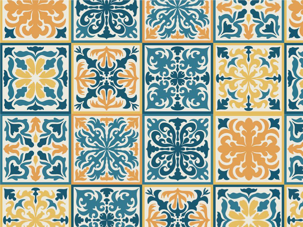 Summer Tile Vinyl Wrap Pattern