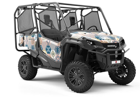 Warm Hexagonal Tile Utility Vehicle Vinyl Wrap