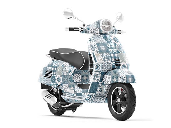 Winter Tile Vespa Scooter Wrap Film