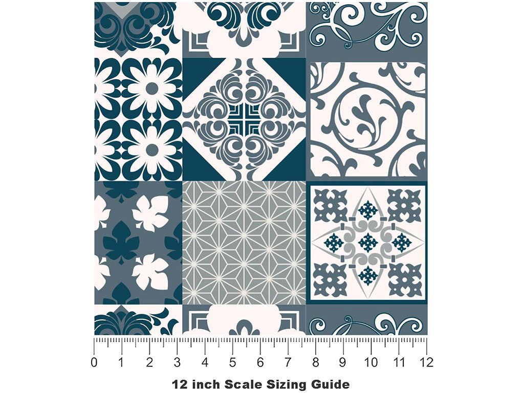 Winter Tile Vinyl Film Pattern Size 12 inch Scale