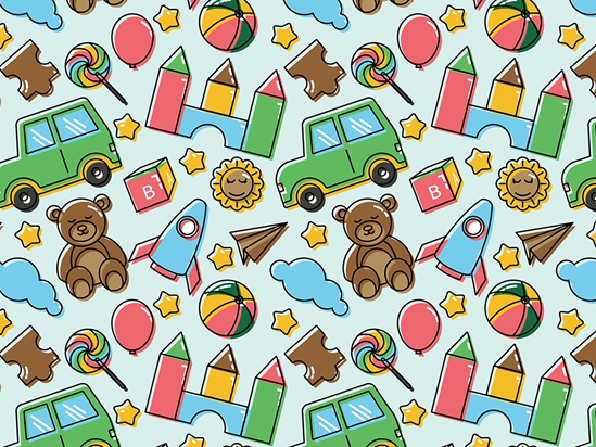 Playroom Fun Toy Room Vinyl Wrap Pattern